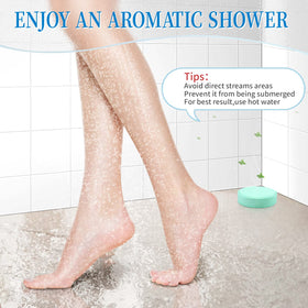 Fizzgarden shower steamer in sea scent close-up