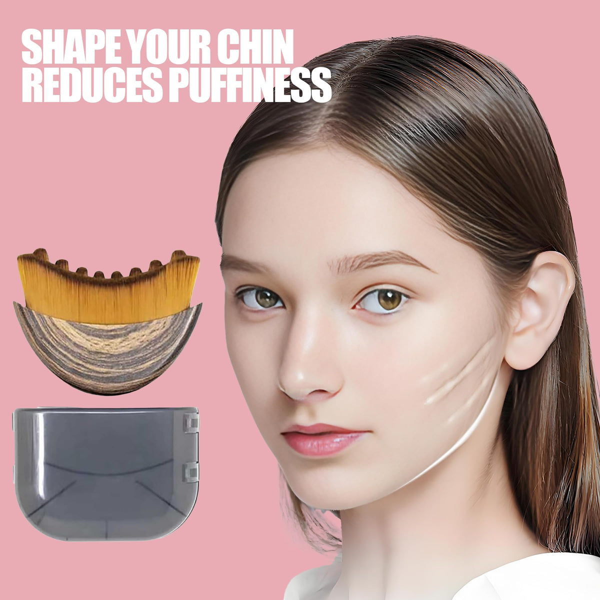 FLAHOLD Lymphatic Contour Face Brush grey back view