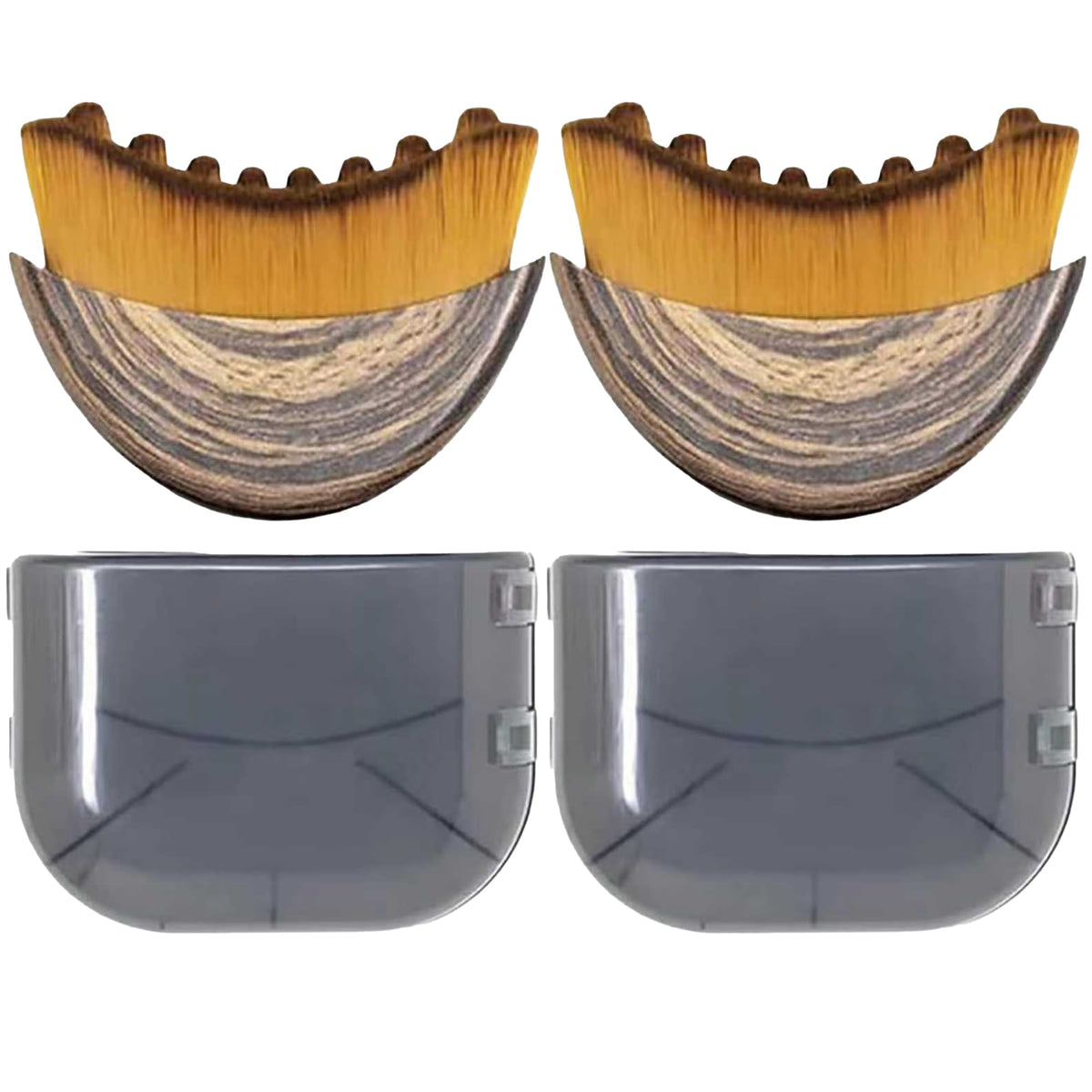 FLAHOLD Lymphatic Contour Face Brush grey front view