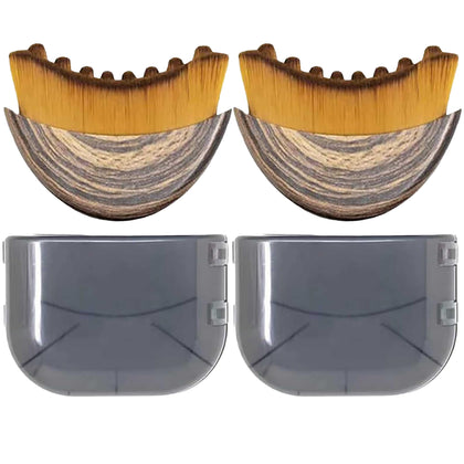 FLAHOLD Lymphatic Contour Face Brush grey front view