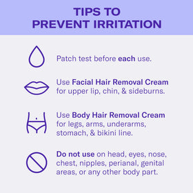 Flamingo Body Hair Removal Cream application instructions