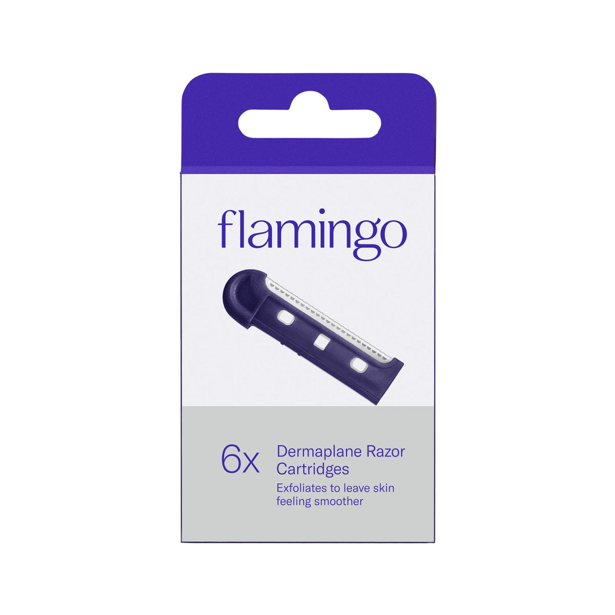 Flamingo Dermaplane Blades Refills packaging front view