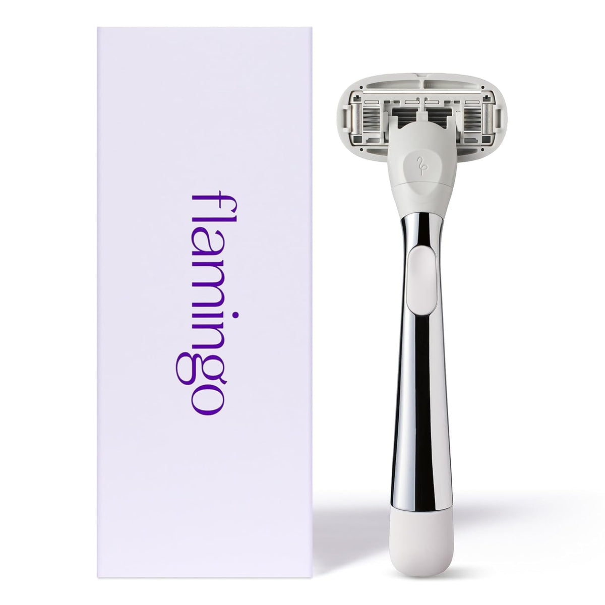 Flamingo razor cartridge with flexible hinge for curves