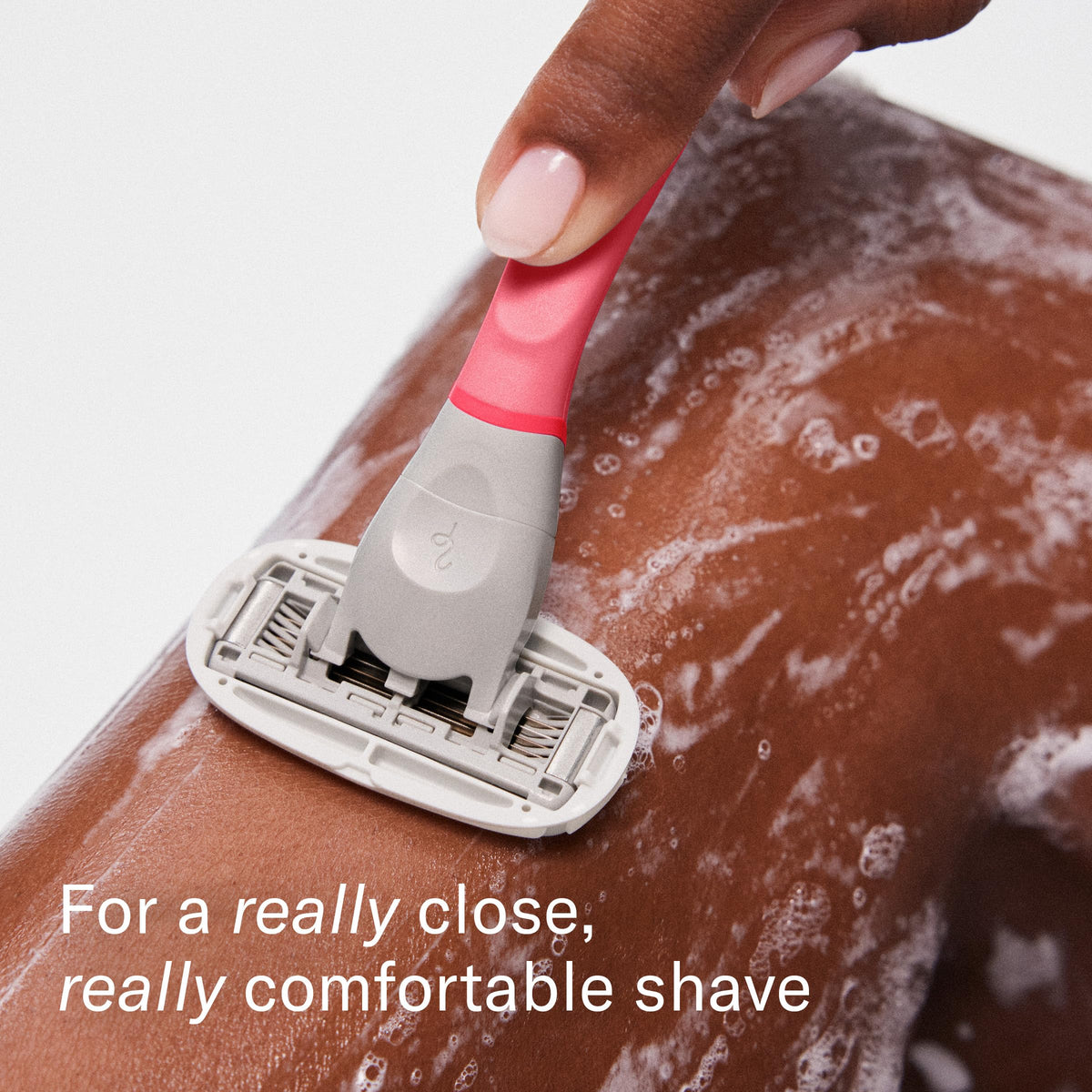 Flamingo razor refill showing five sharp stainless steel blades