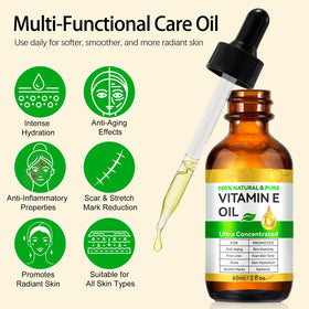 flasture Vitamin E Oil 75,000 IU application on skin