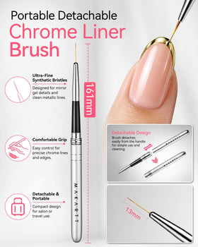 Flat brush included in Makartt nail polish set