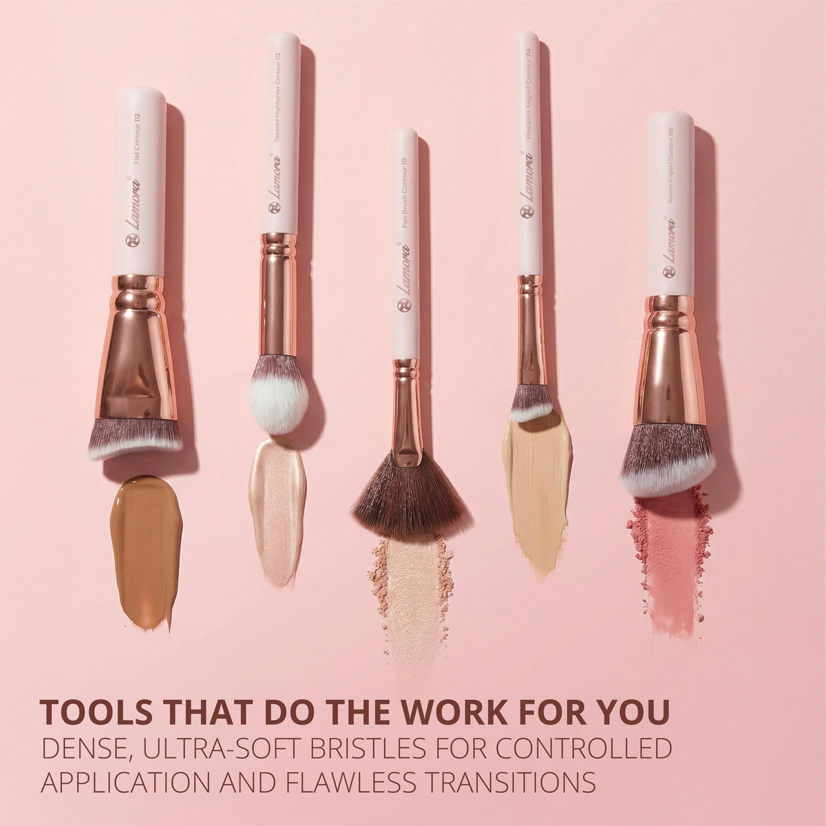 Flat contouring brush from Lamora Pro Face Contour Brush Set