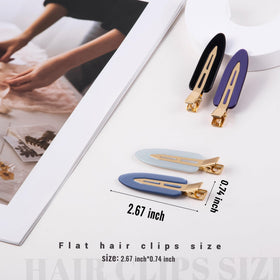 Flat design of Cptots hair clips showing smooth edges