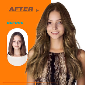 Flat iron styling Sunny Hair Tape in Hair Extensions