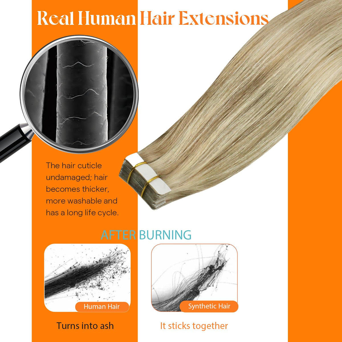 Flat iron styling Sunny Hair Tape in Hair Extensions