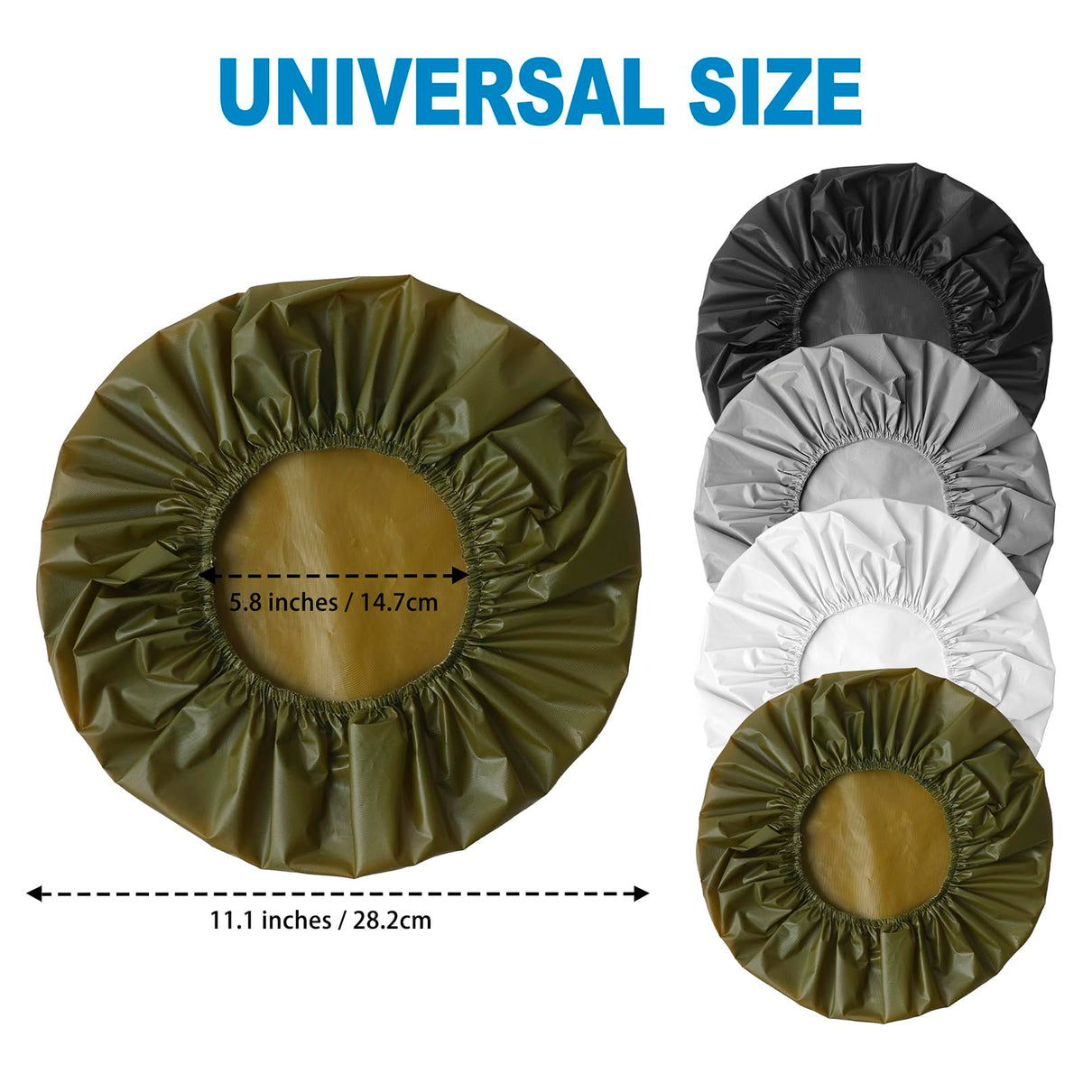 Flat lay of CHFONG shower caps in different colours