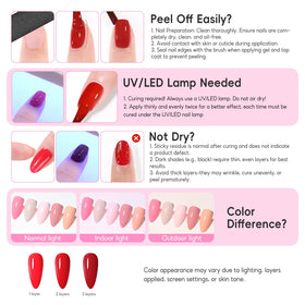 Flat lay of COSCELIA gel nail polish set with tools