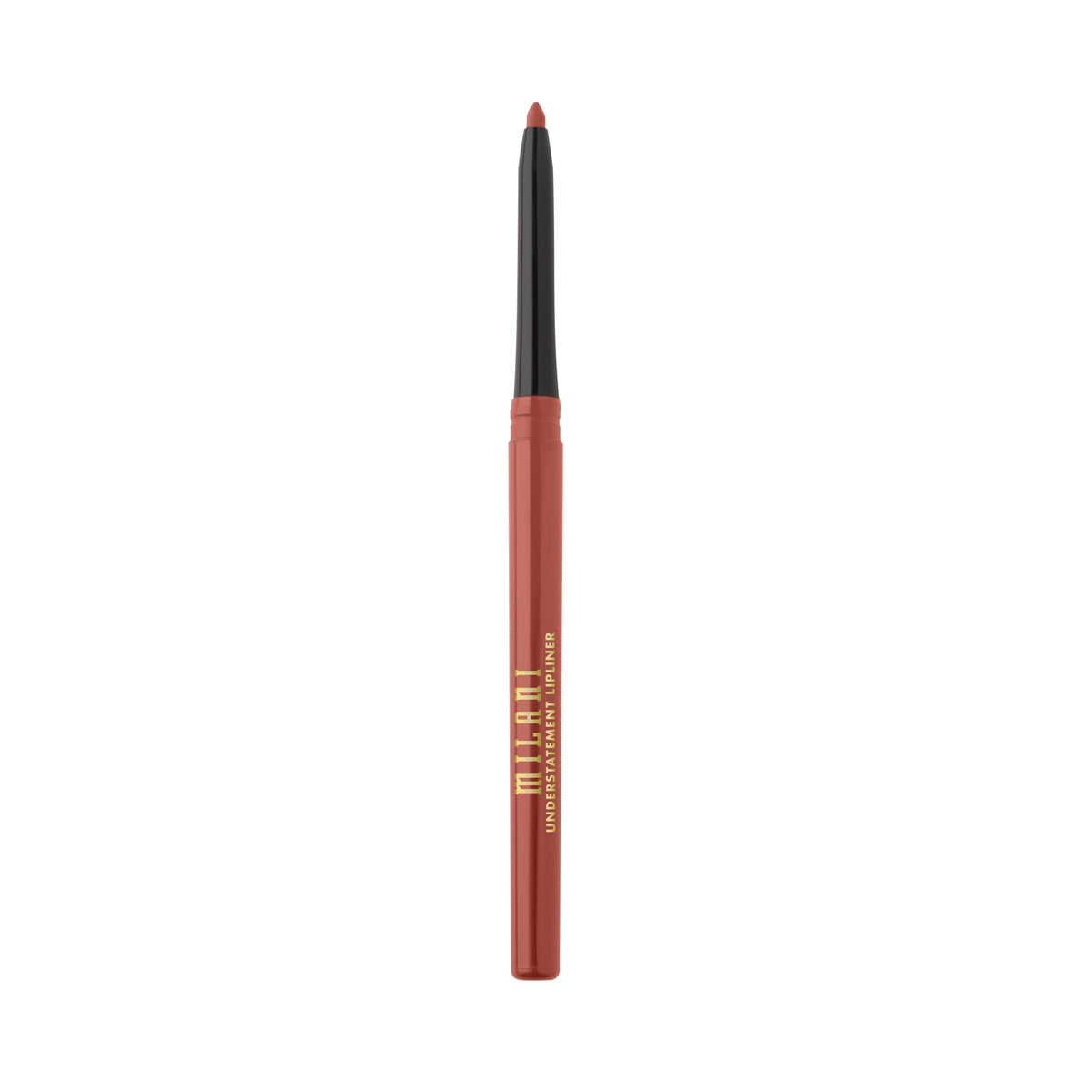 Flat lay of Milani Understatement Lip Liner Pencil with makeup kit