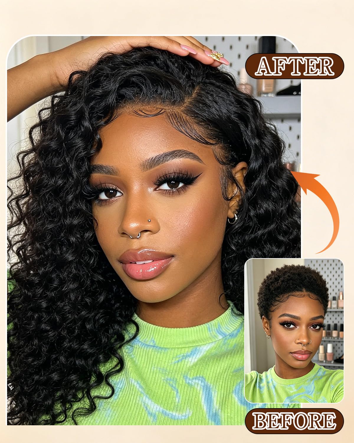 Flat lay of REMESSE Miracle Knots Crochet Hair strands