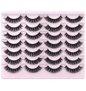 Flat lay of zanlufly False Eyelashes with makeup tools