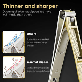 Flat nose nail clippers from Wanmat toenail clippers set