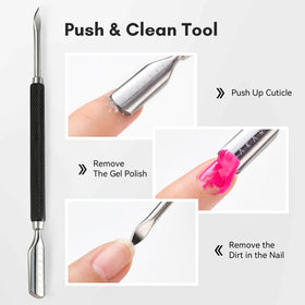 Flat scraper tool from Makartt Cuticle Nipper Set for gel removal
