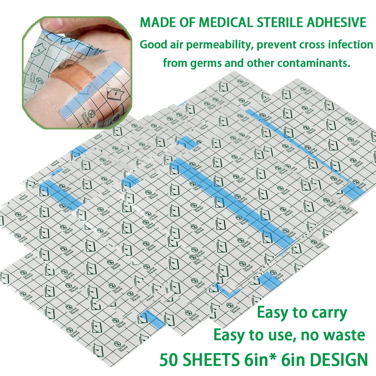 Flatoedu bandage showing grid lines for easy cutting