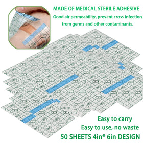 Flatoedu bandages in packaging with visible dimensions