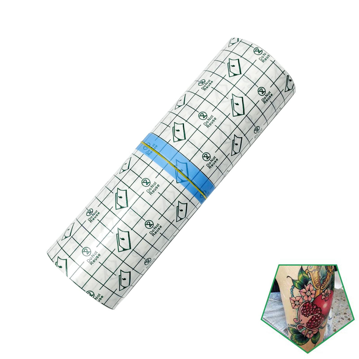 Flatoedu Tattoo Aftercare Bandage Roll 8" x 10 Yard front view