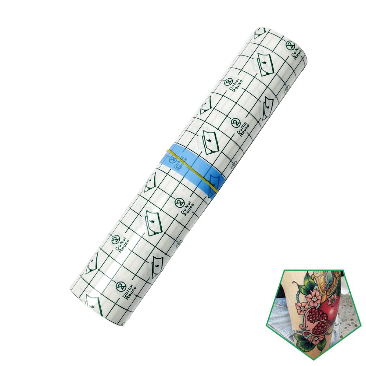 Flatoedu Tattoo Aftercare Bandage Roll 8" x 2 Yard waterproof film front view