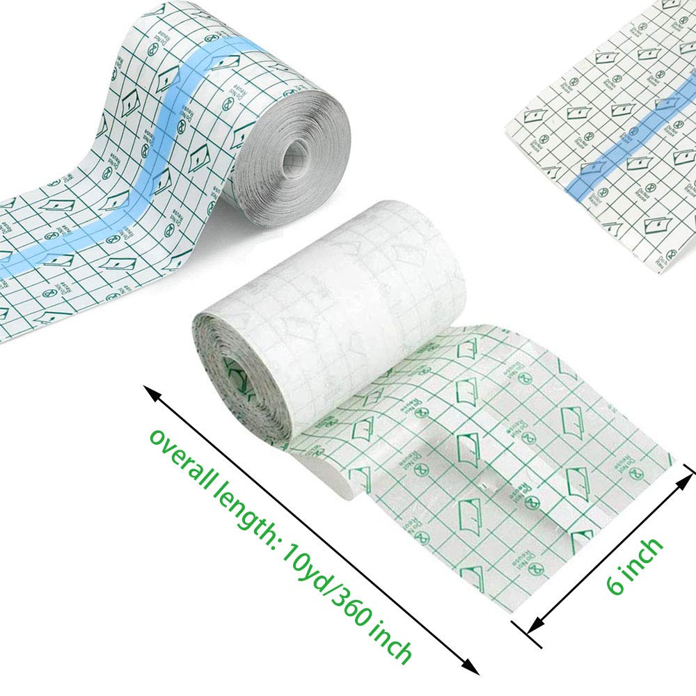 Flatoedu Tattoo Aftercare Bandage Roll transparent view on skin
