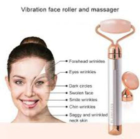 Flawless under eye press attachment close-up with rose quartz