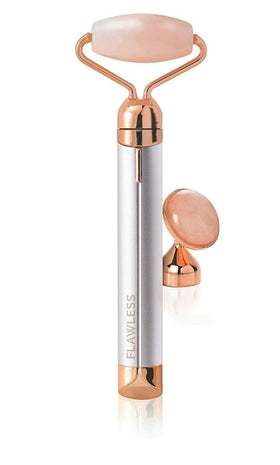 Flawless Vibrating Facial Roller and Massager side view showing attachment heads