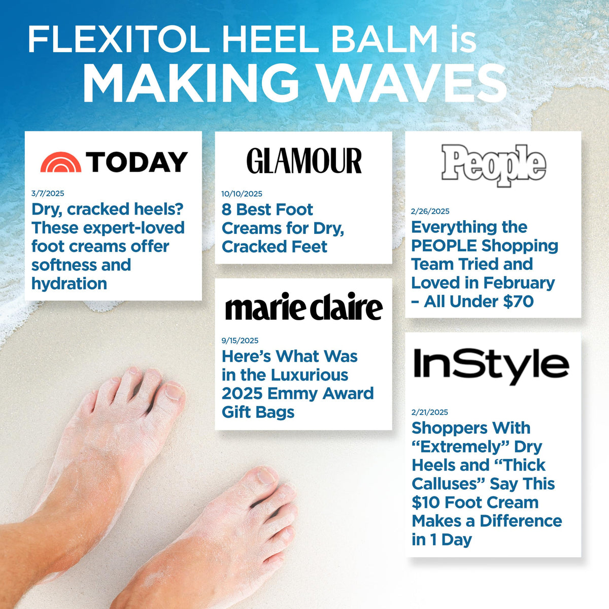 Flexitol Heel Balm in a bathroom setting