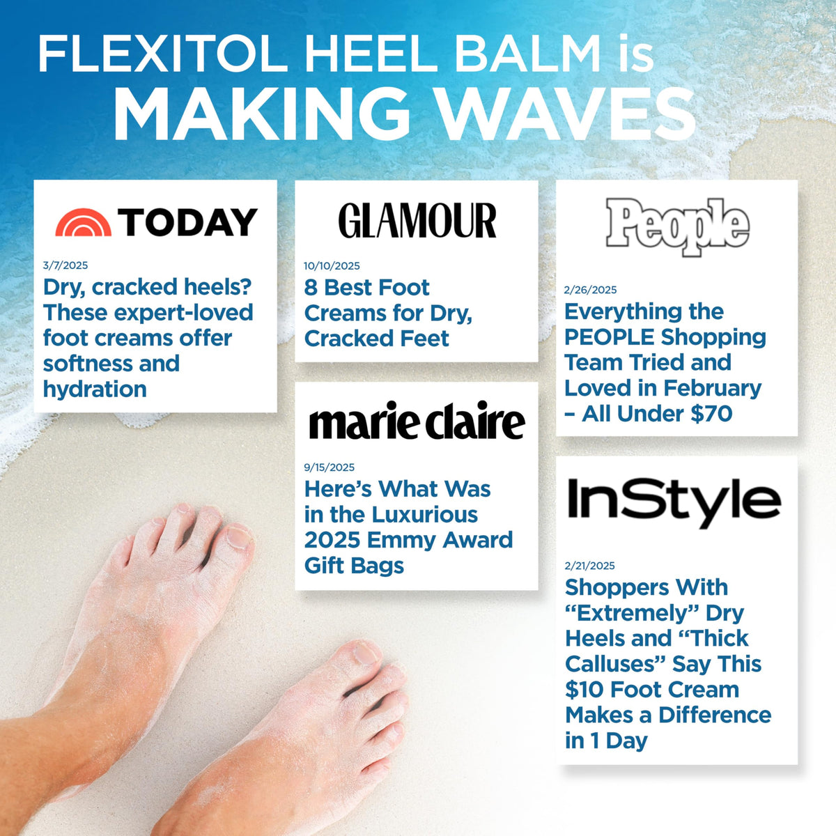 Flexitol Heel Balm in a lifestyle setting