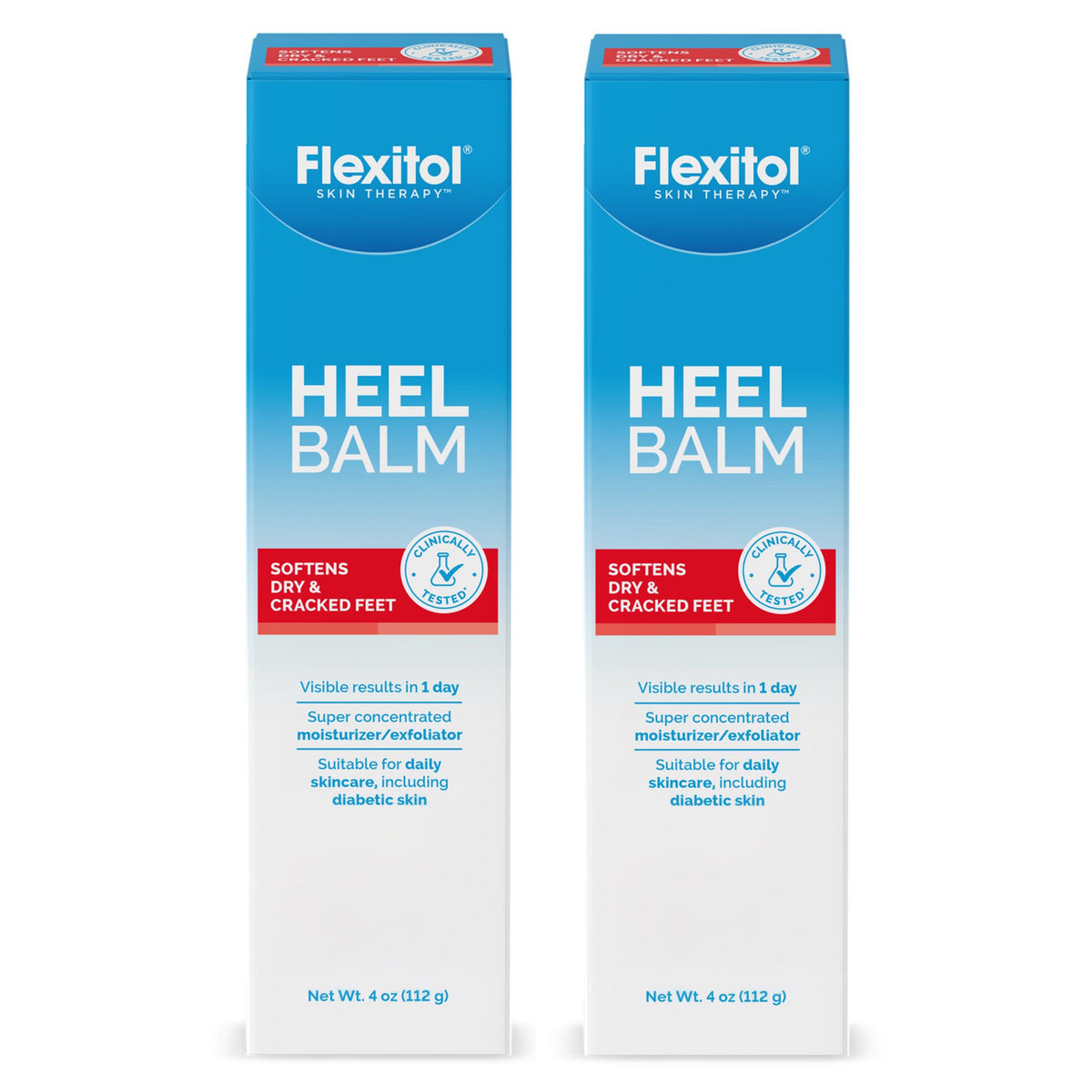 Flexitol Heel Balm Twin Pack front view with two 4 oz tubes