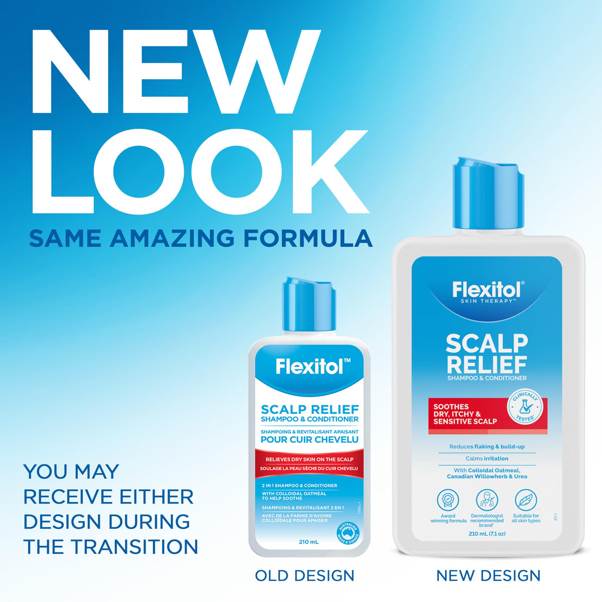 Flexitol Scalp Relief Shampoo & Conditioner 7.1 oz with a lathering effect