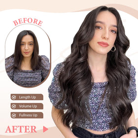 Fliace Clip-In Hair Extensions 6.7 inches wide with 4 clips