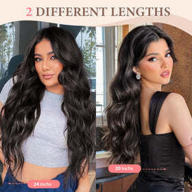 Fliace Clip-In Hair Extensions in packaging