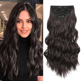 Fliace Clip-In Hair Extensions set of 6 pieces, natural colour