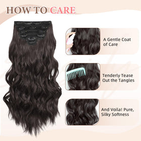 Fliace Clip-In Hair Extensions styled in hair