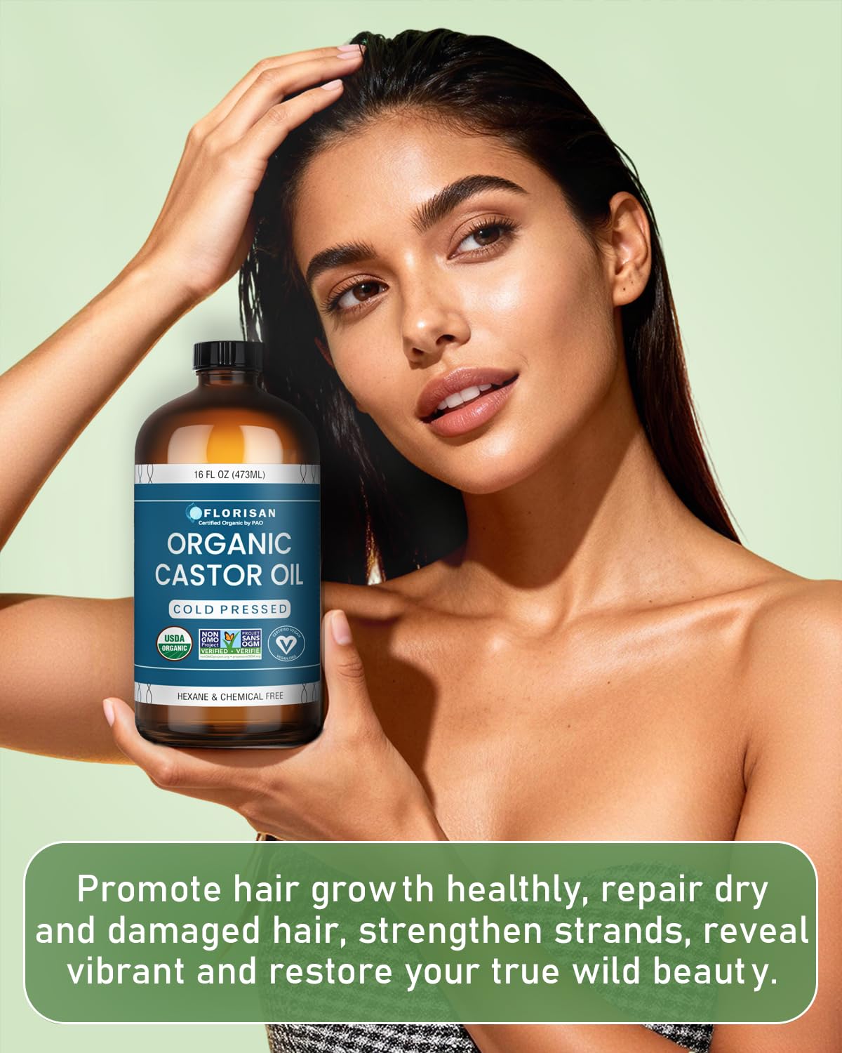 Florisan Organic Castor Oil used for skincare