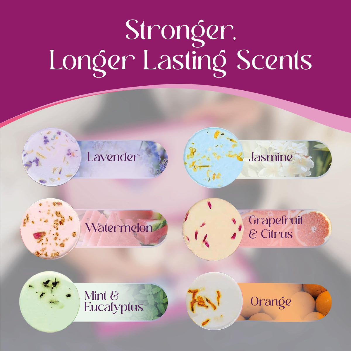 Flovista shower steamer tablet in Jasmine scent