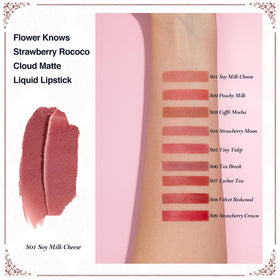 Flower Knows Strawberry Rococo Cloud Lip Cream applicator close-up