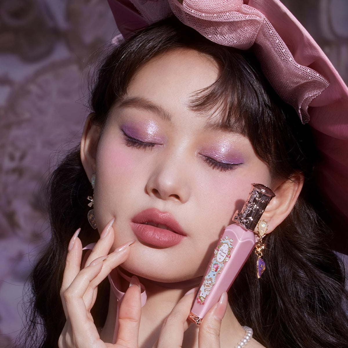 Flower Knows Strawberry Rococo Cloud Lip Cream in natural light