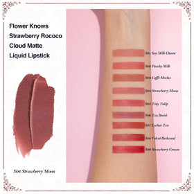 Flower Knows Strawberry Rococo Cloud Lip Cream swatch on skin