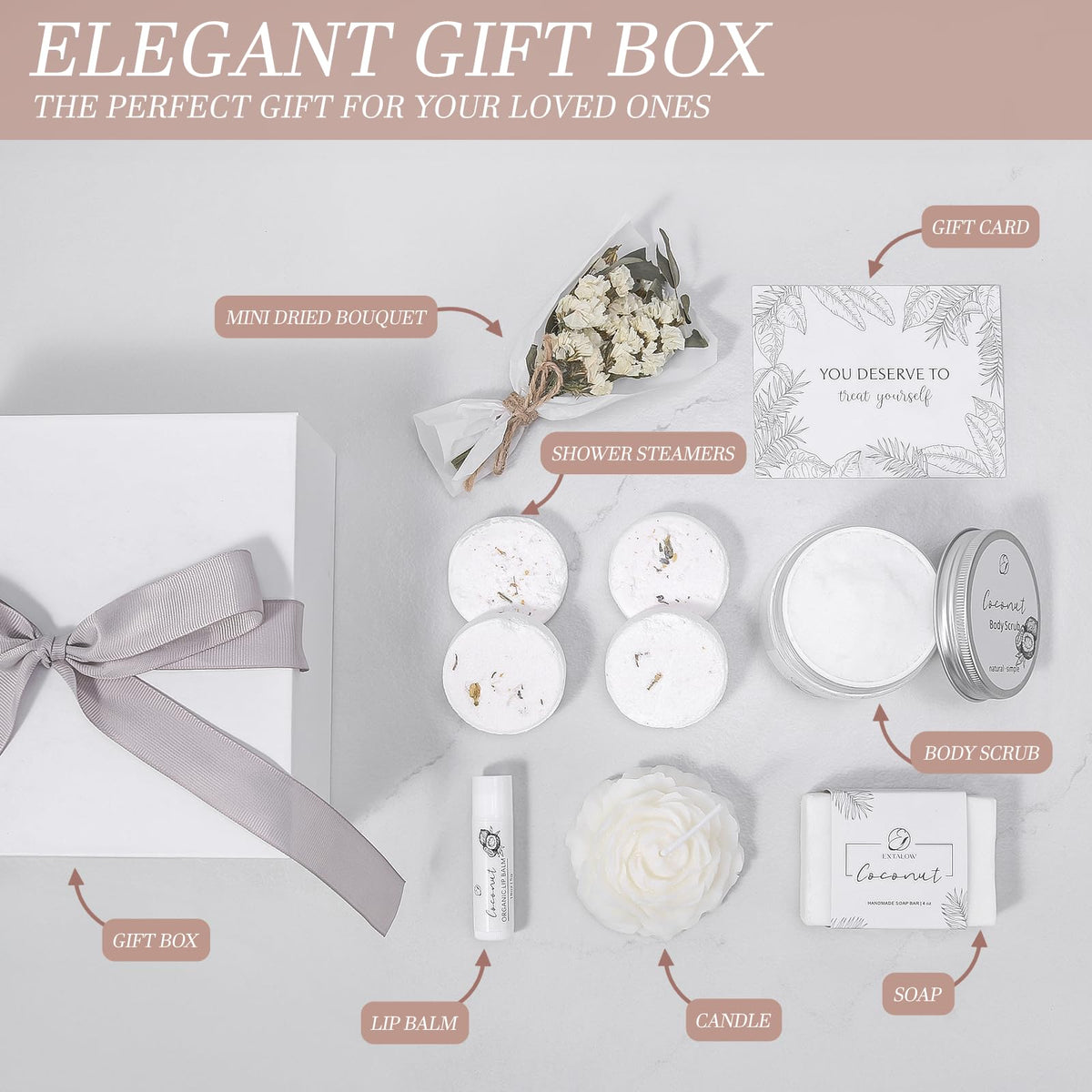 Flower Shaped Candle included in EXTALOW Spa Gift Set