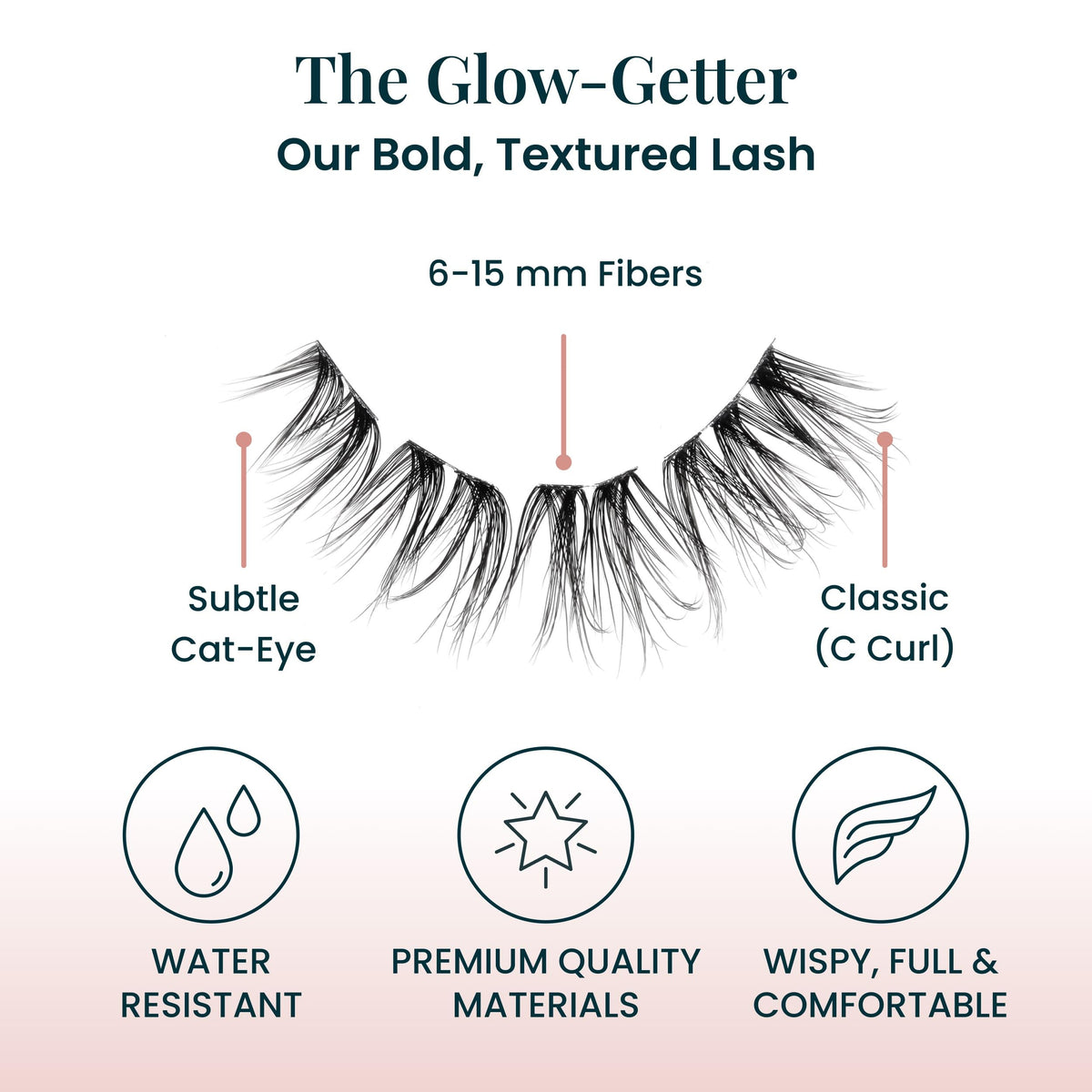 FlutterHabit Glow-Getter Lash Clusters displayed with application tools