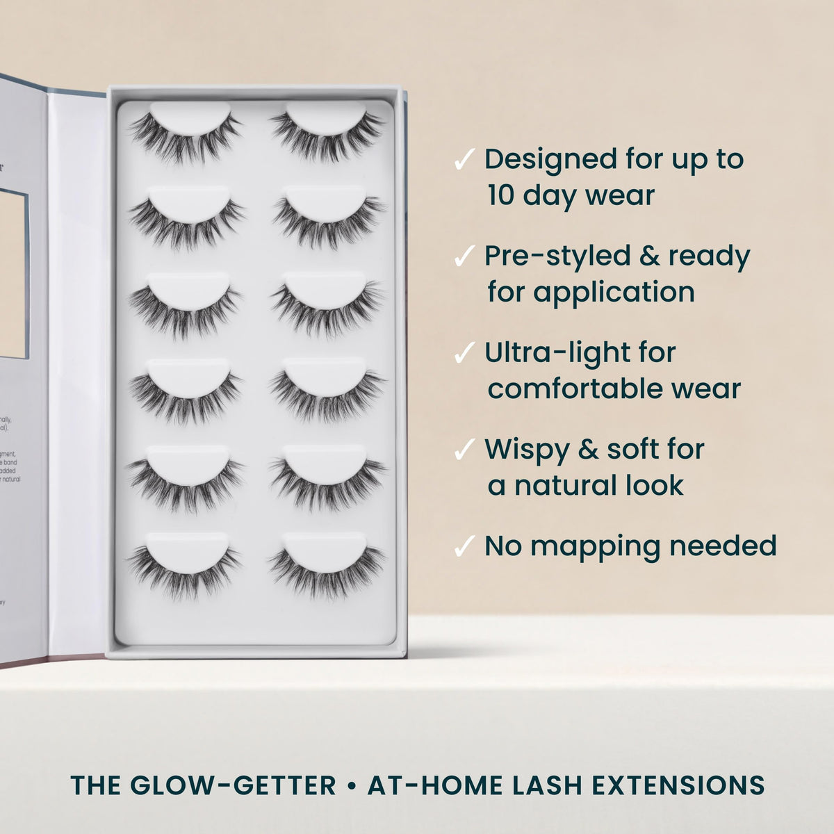 FlutterHabit Glow-Getter Lash Clusters showing different lengths