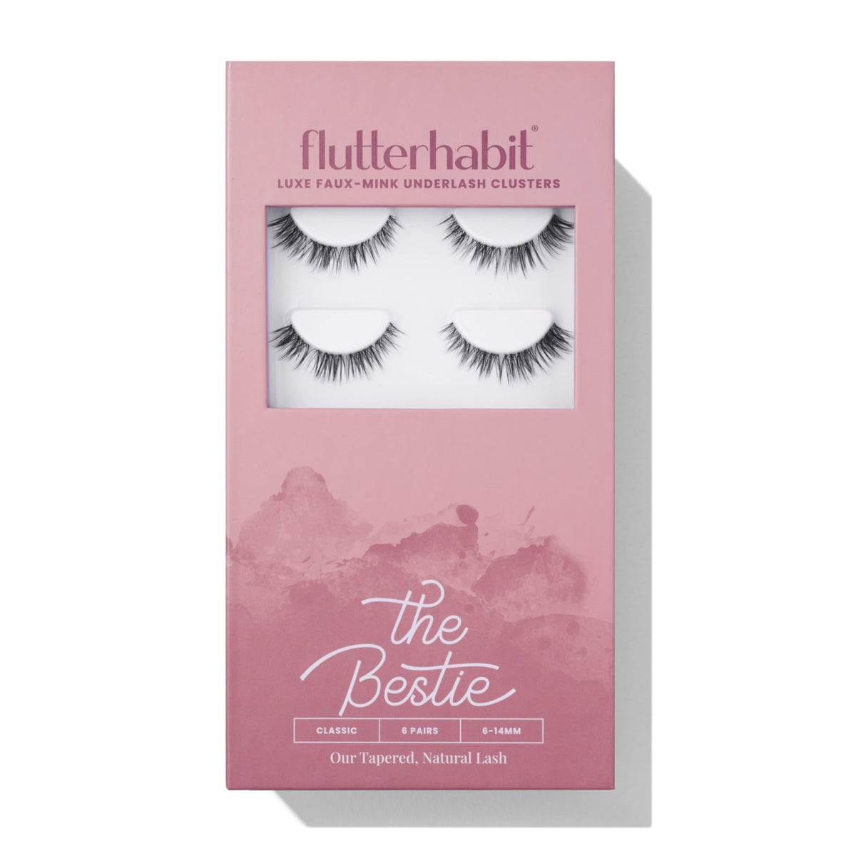 FlutterHabit The Bestie Classic Underlash Extensions 6-14mm front view
