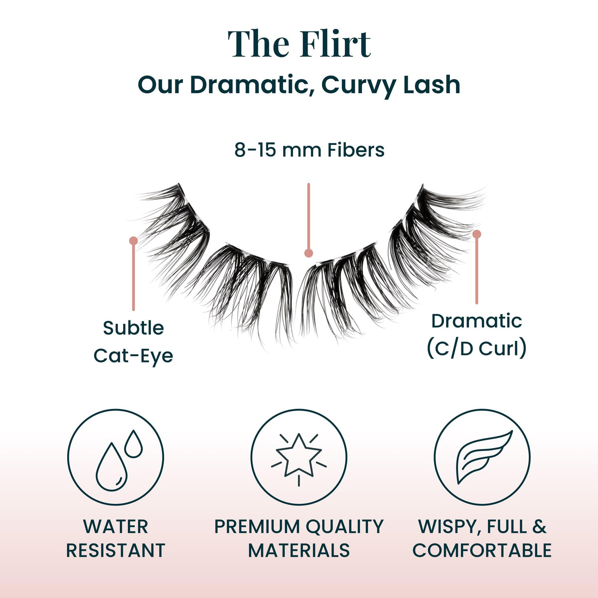 FlutterHabit The Flirt Natural Lashes close-up of lash fibers