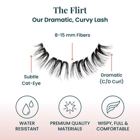 FlutterHabit The Flirt Natural Lashes close-up of lash fibers