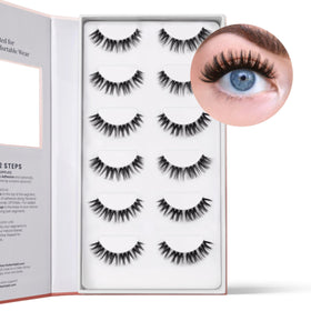 FlutterHabit The Flirt Natural Lashes side view showcasing lash clusters