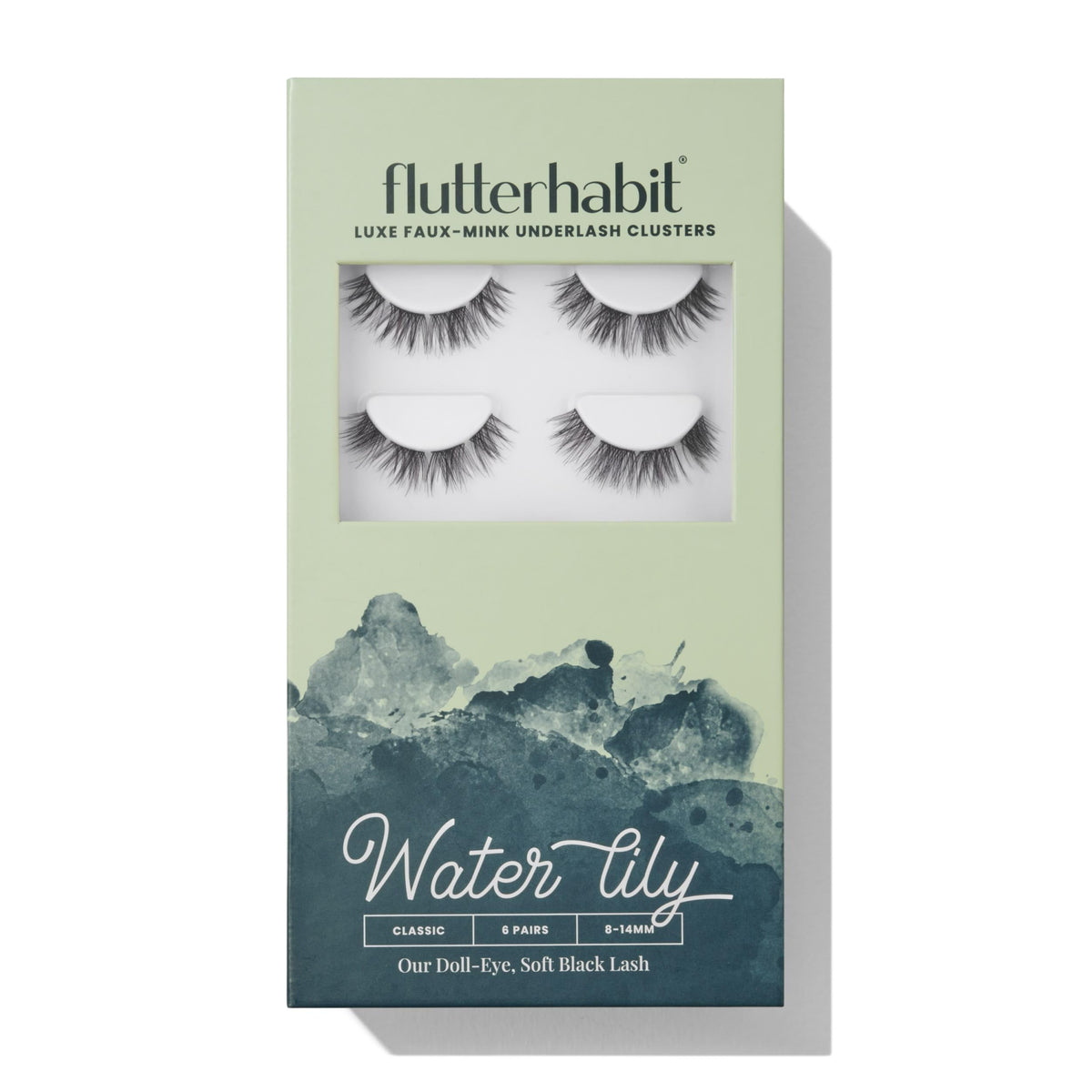 FlutterHabit Underlash Extensions 6 Pair packaging front view