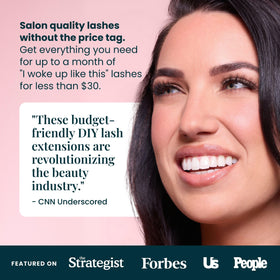 FlutterHabit underlash extensions on model's eyes